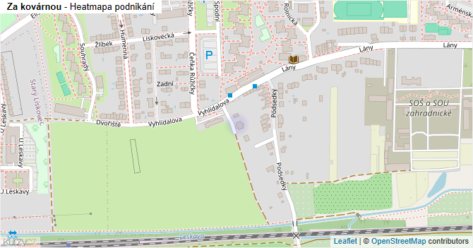 Za kovárnou - mapa podnikání