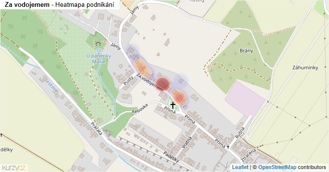 Za vodojemem - mapa podnikání