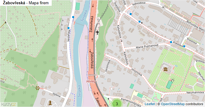 Žabovřeská - mapa firem