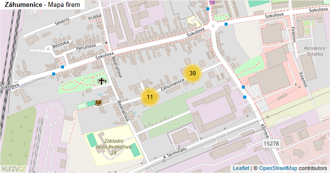 Záhumenice - mapa firem