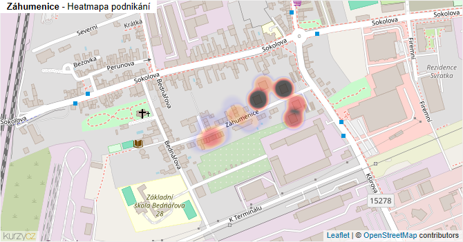 Záhumenice - mapa podnikání