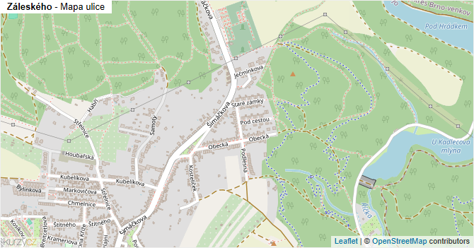 Záleského - mapa ulice