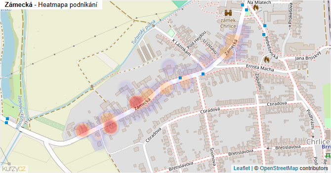 Zámecká - mapa podnikání