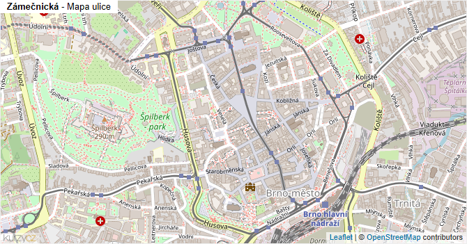 Zámečnická - mapa ulice