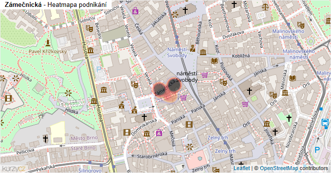 Zámečnická - mapa podnikání