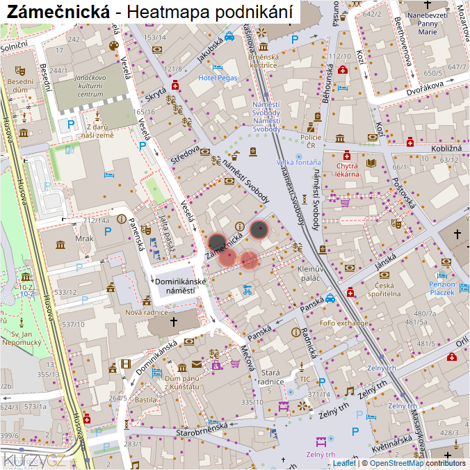 Mapa Zámečnická - Firmy v ulici.