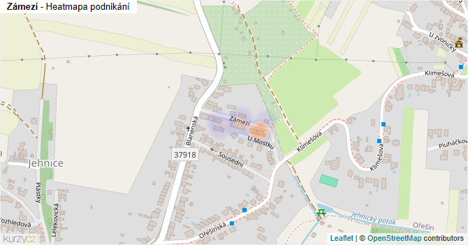 Zámezí - mapa podnikání
