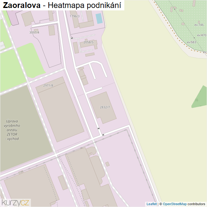 Mapa Zaoralova - Firmy v ulici.