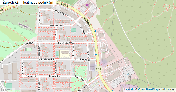 Žarošická - mapa podnikání