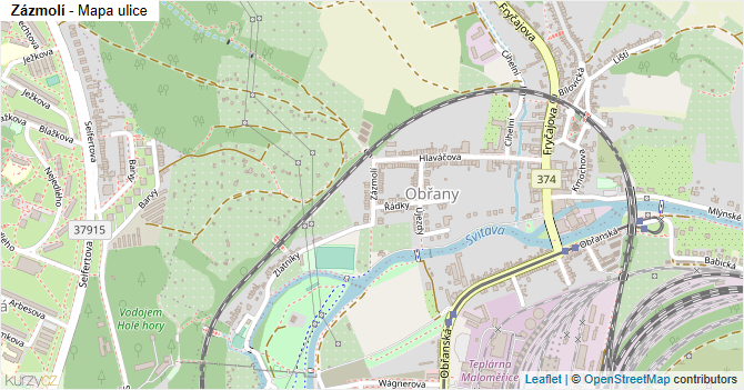 Zázmolí - mapa ulice