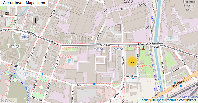Zderadova - mapa firem