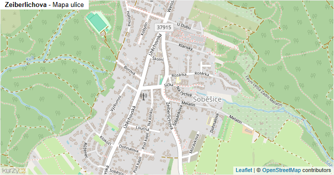 Zeiberlichova - mapa ulice