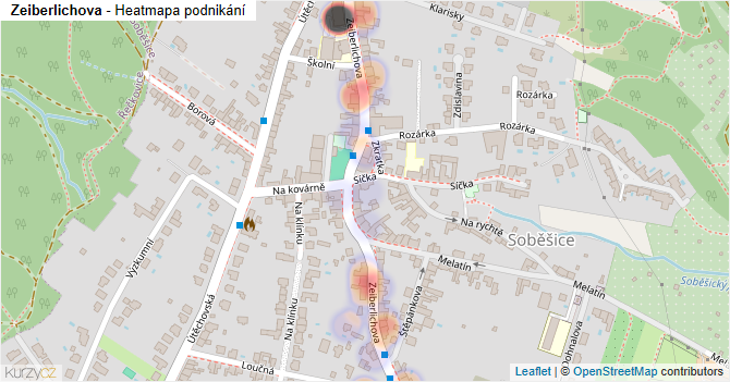 Zeiberlichova - mapa podnikání