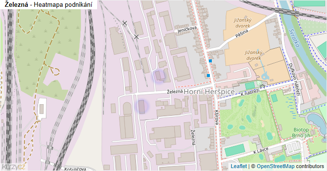 Železná - mapa podnikání