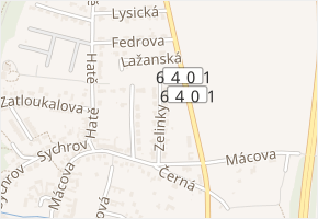 Zelinky v obci Brno - mapa ulice