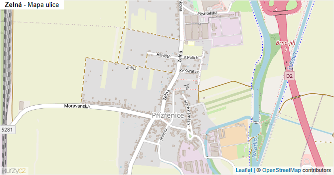 Zelná - mapa ulice