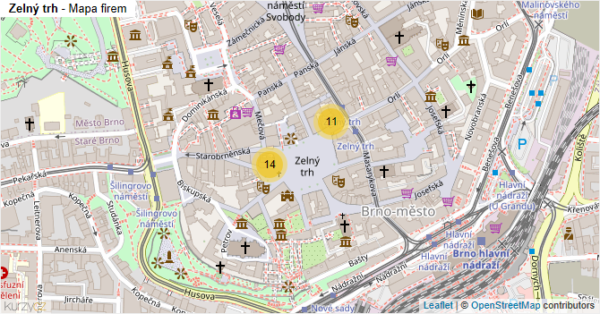 Zelný trh - mapa firem