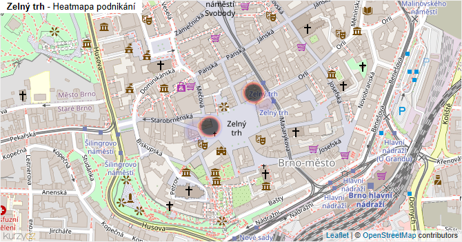 Zelný trh - mapa podnikání