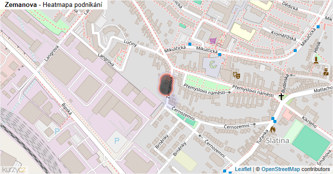 Zemanova - mapa podnikání