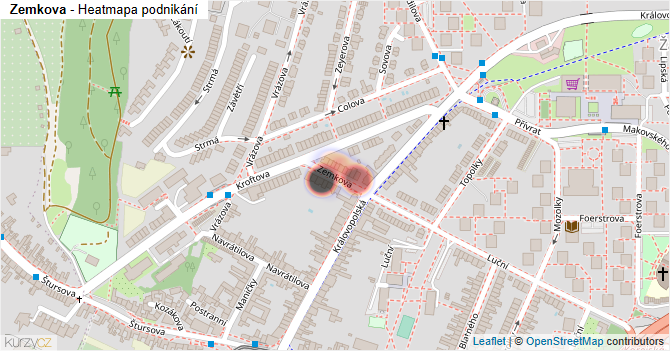 Zemkova - mapa podnikání