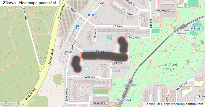 Zikova - mapa podnikání