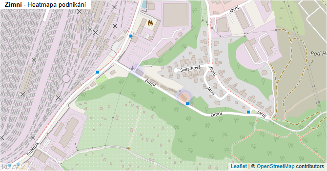 Zimní - mapa podnikání