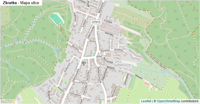 Zkratka - mapa ulice