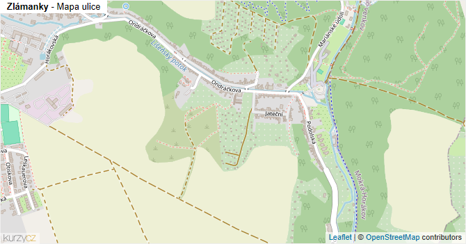 Zlámanky - mapa ulice