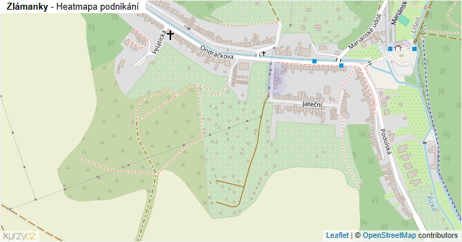 Zlámanky - mapa podnikání