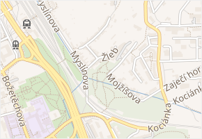 Žleb v obci Brno - mapa ulice