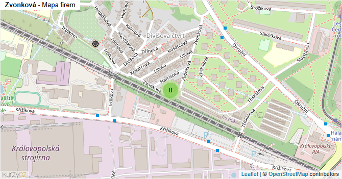 Zvonková - mapa firem