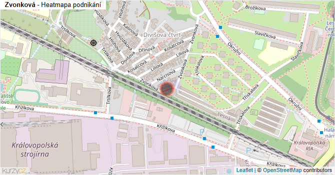 Zvonková - mapa podnikání