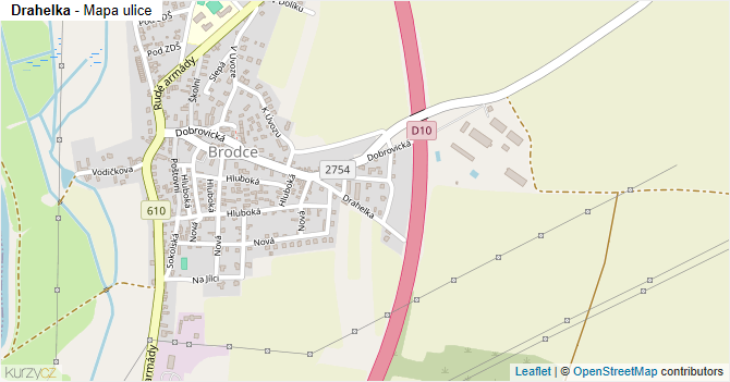 Drahelka - mapa ulice