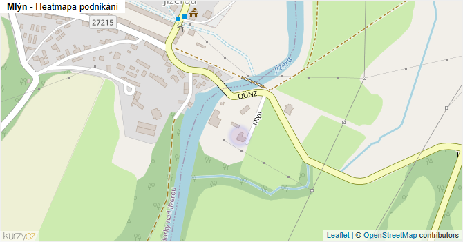 Mlýn - mapa podnikání