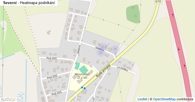 Severní - mapa podnikání
