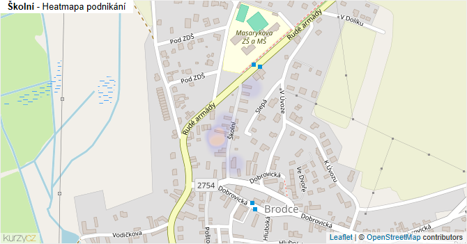 Školní - mapa podnikání