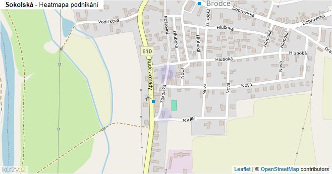 Sokolská - mapa podnikání