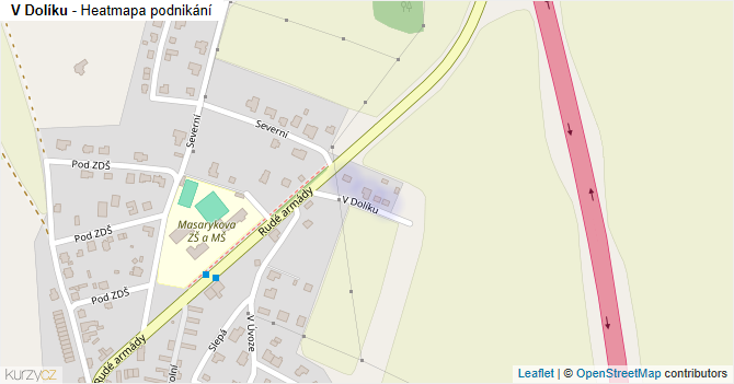 V Dolíku - mapa podnikání