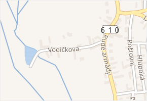 Vodičkova v obci Brodce - mapa ulice
