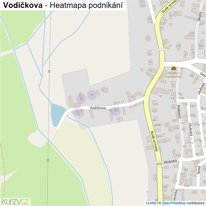 Mapa Vodičkova - Firmy v ulici.