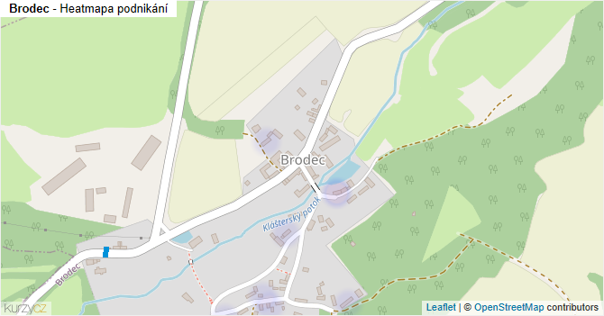Brodec - mapa podnikání