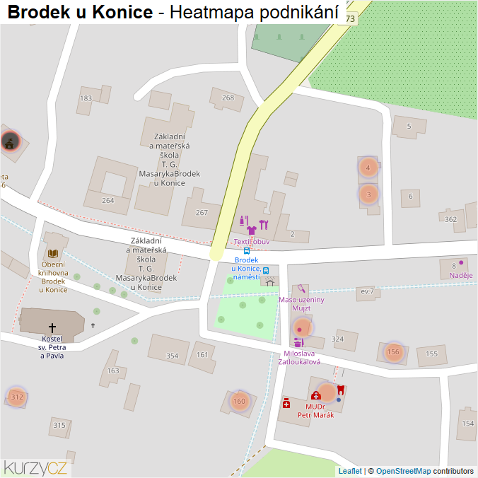 Mapa Brodek u Konice - Firmy v obci.