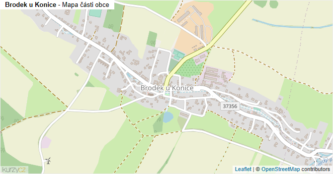 Brodek u Konice - mapa části obce