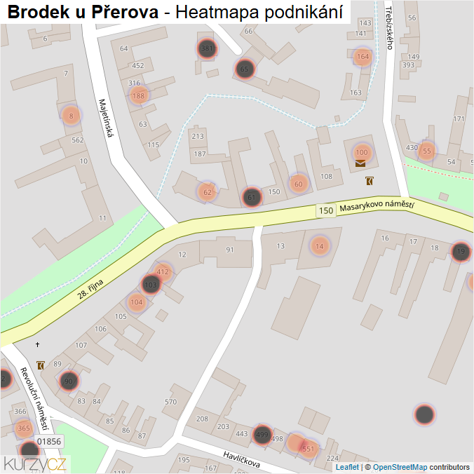 Mapa Brodek u Přerova - Firmy v obci.