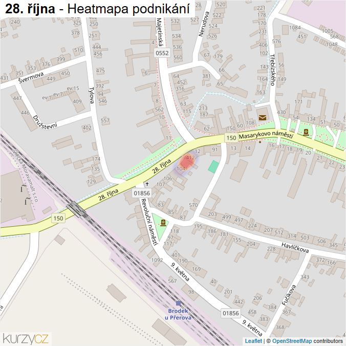 Mapa 28. října - Firmy v ulici.