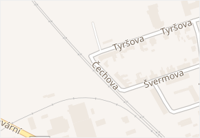Čechova v obci Brodek u Přerova - mapa ulice