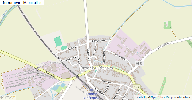 Nerudova - mapa ulice