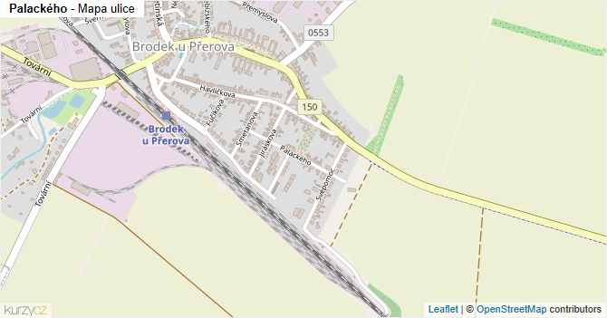 Palackého - mapa ulice