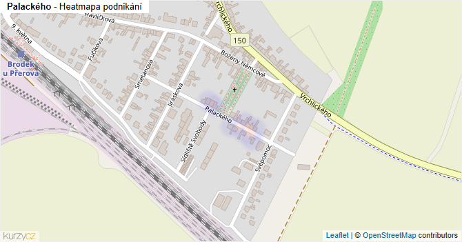 Palackého - mapa podnikání