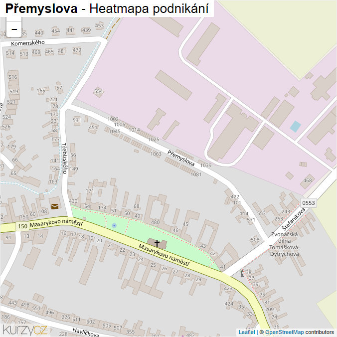 Mapa Přemyslova - Firmy v ulici.